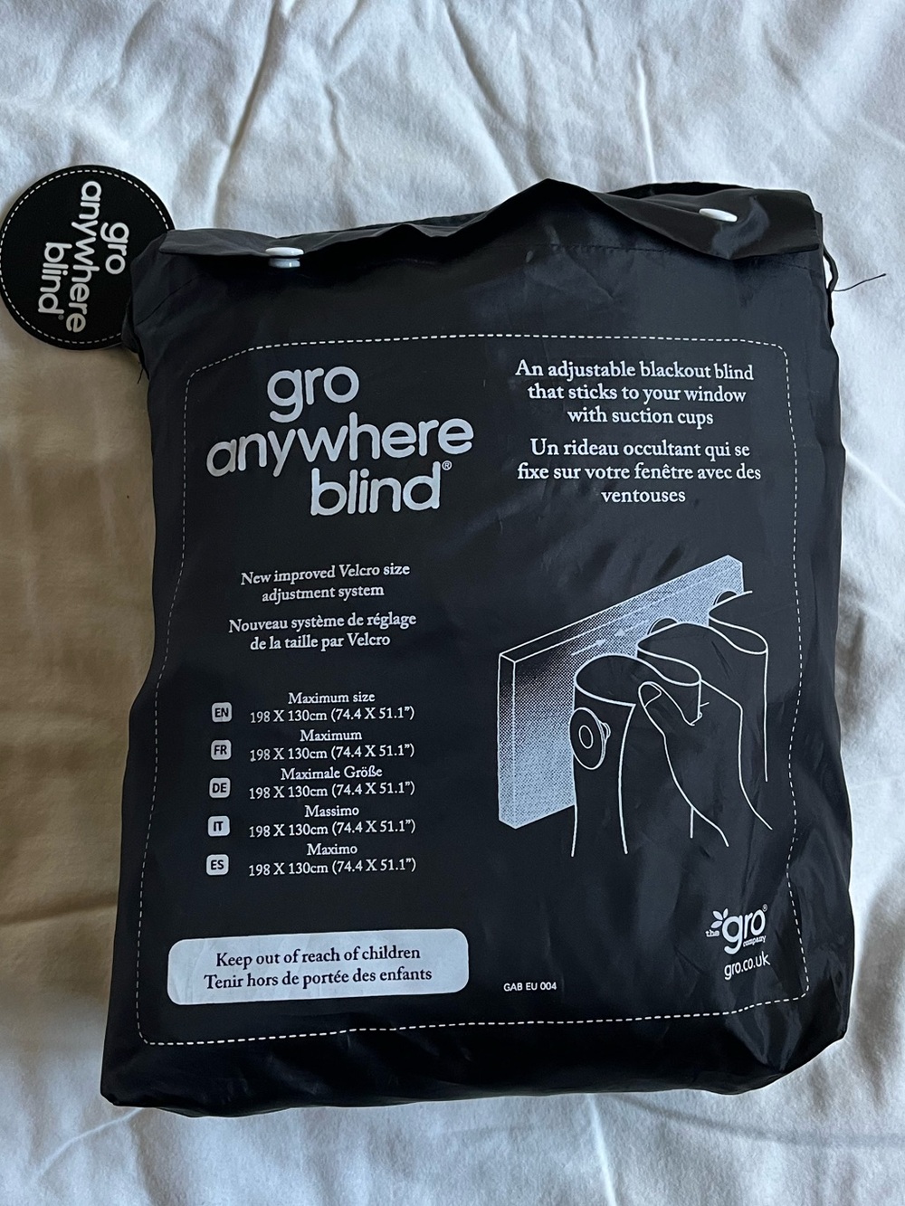 Gro Anywhere Blind - portable blackout curtains